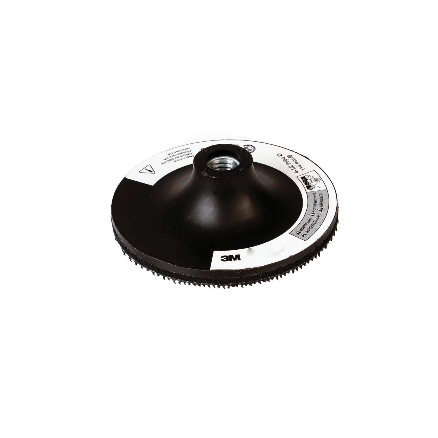 3M™ 9145 Regular Disc Pad Holder - For Use w/ Random Orbital Sanders - Rotary Sanders and Disc Sanders - Black