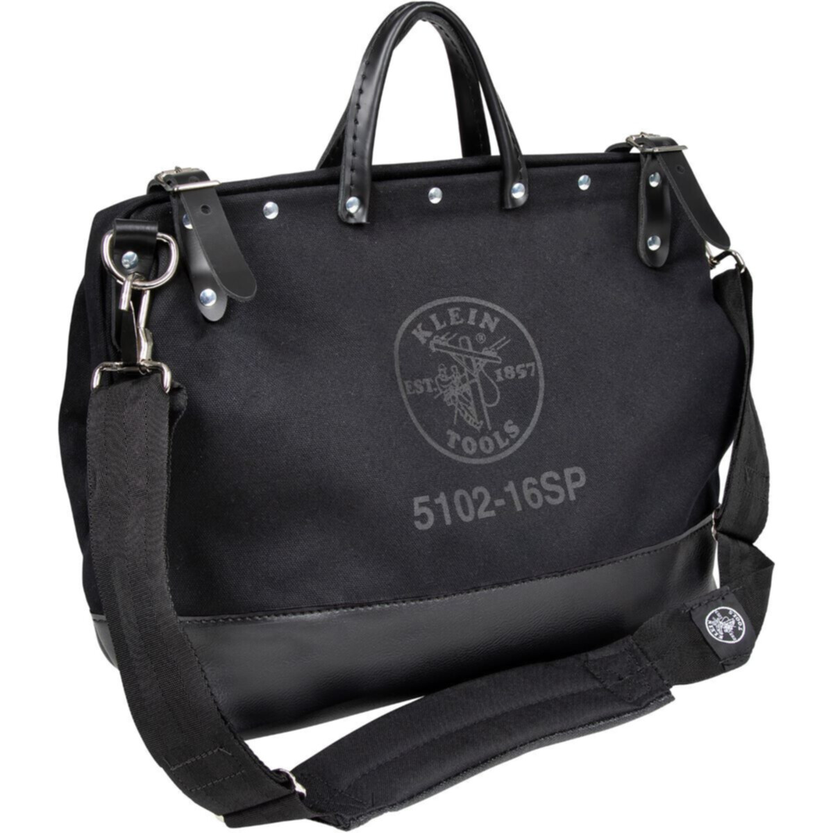 Klein Tools Deluxe Tool Bag, Black, 13 Pockets, 16"