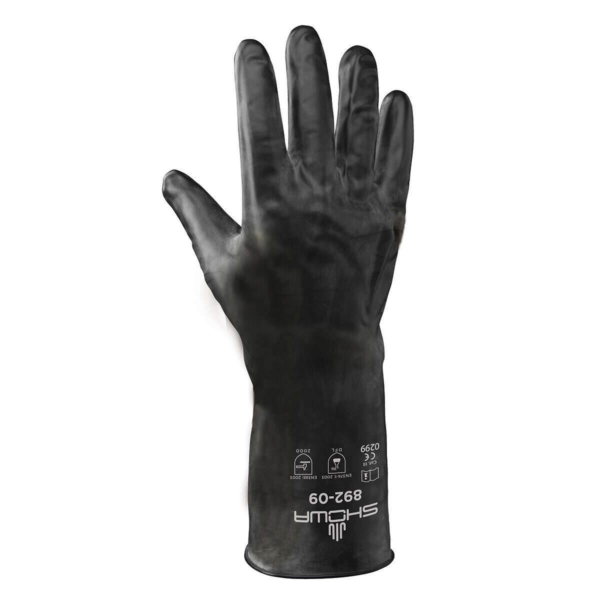 Showa Best® (892) Chemical & Acid Resistant Gloves, Butyl Rubber, 12" L