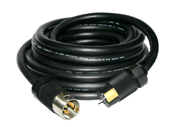 Temporary Power Cord 50' - 6/3 8/1 STOW, 50A, 125/250V Ends
