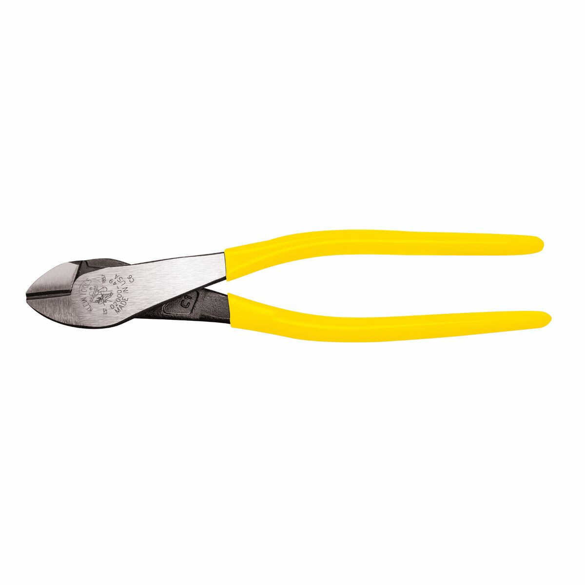 Klein Tools (D2000-49) Diagonal Cutting Pliers, Angled Head, 9"