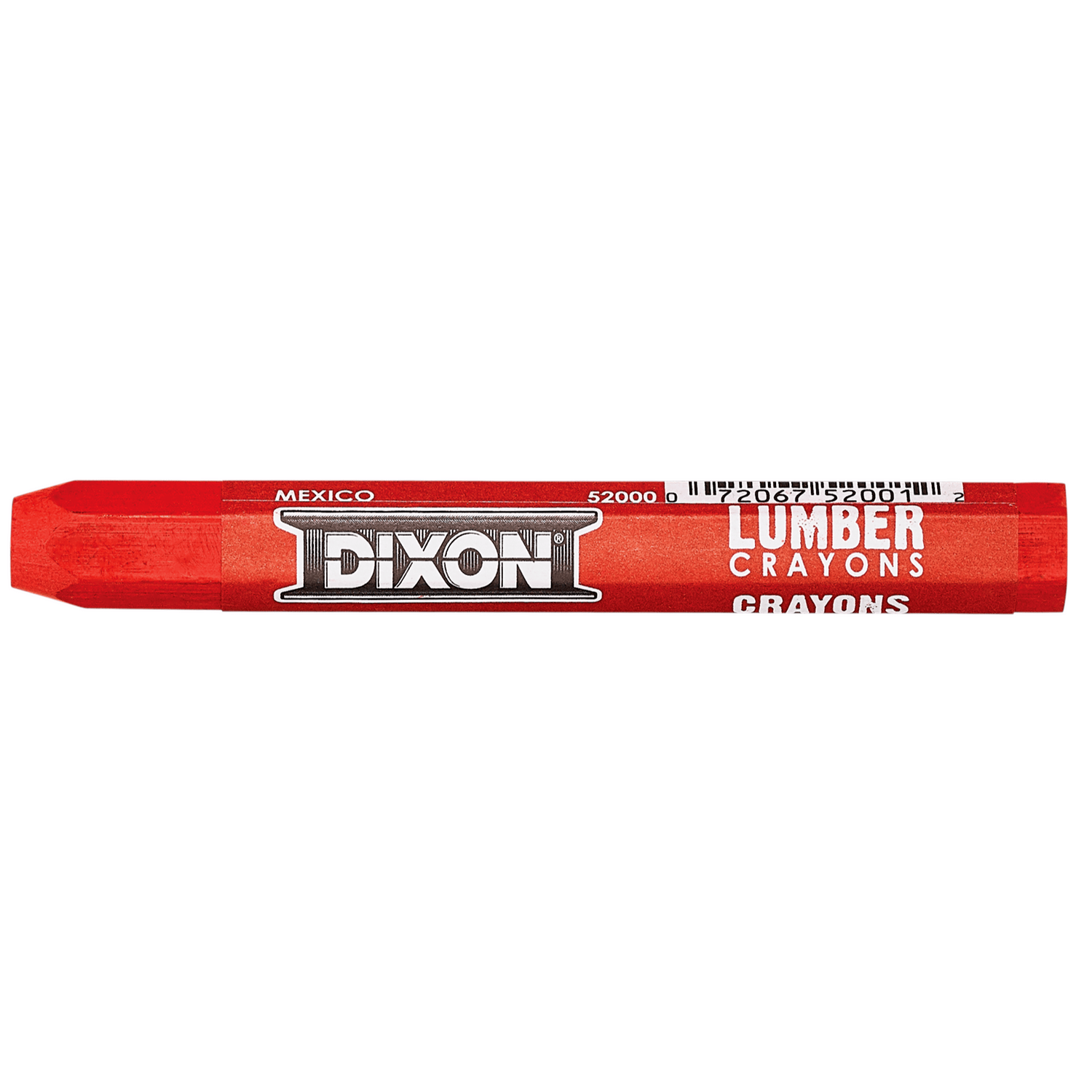 Dixon® Industrial Lumber Crayons, 1 Each, Red