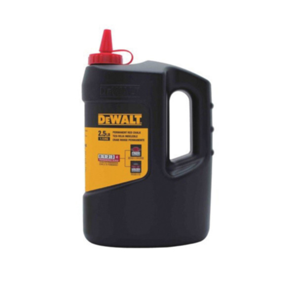 DeWALT® Permanent Marking Chalk Refill, Red, 2.5 lb Bottle
