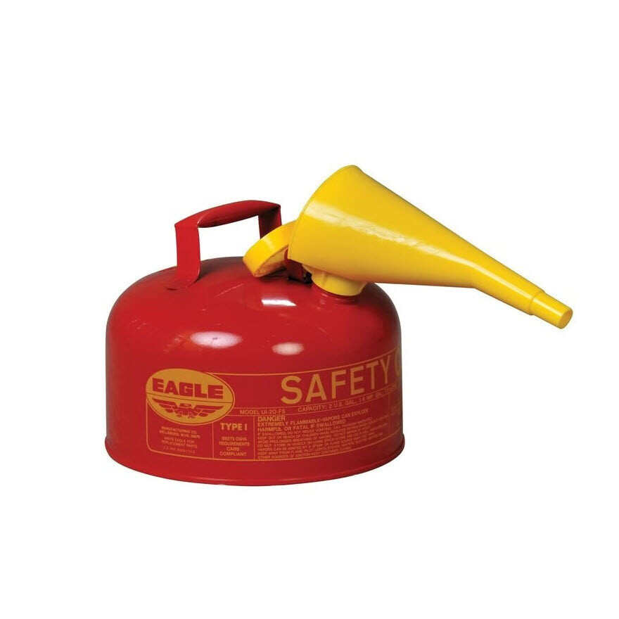 Eagle (UI20FS) Red Type 1 Steel Safety Can, Type I, 2 Gallons