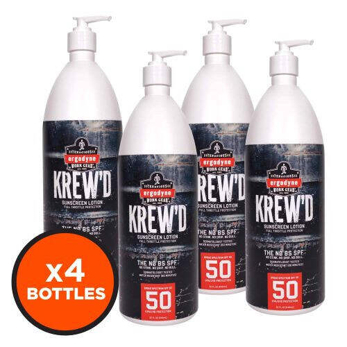 KREW’D™ 6355 SPF 50 Sunscreen Lotion - 32oz, 4-pack