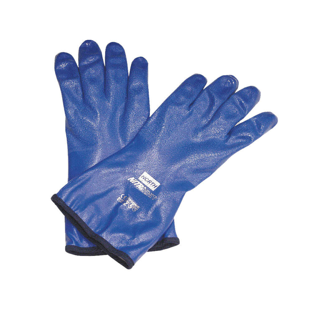 North® by Honeywell NK803IN-11 Supported Chemical Resistant Gloves 3 per BX  - SZ 11 - Blue - Nitrile