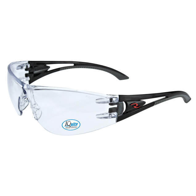Optima IQ - IQUITY Anti-Fog Safety Glasses, Black Frame, Clear Lens