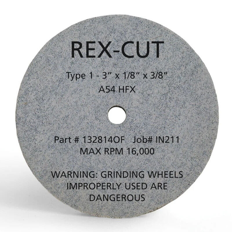 Rex-Cut (A54 HFX) Pipe Thread Wheel, 3