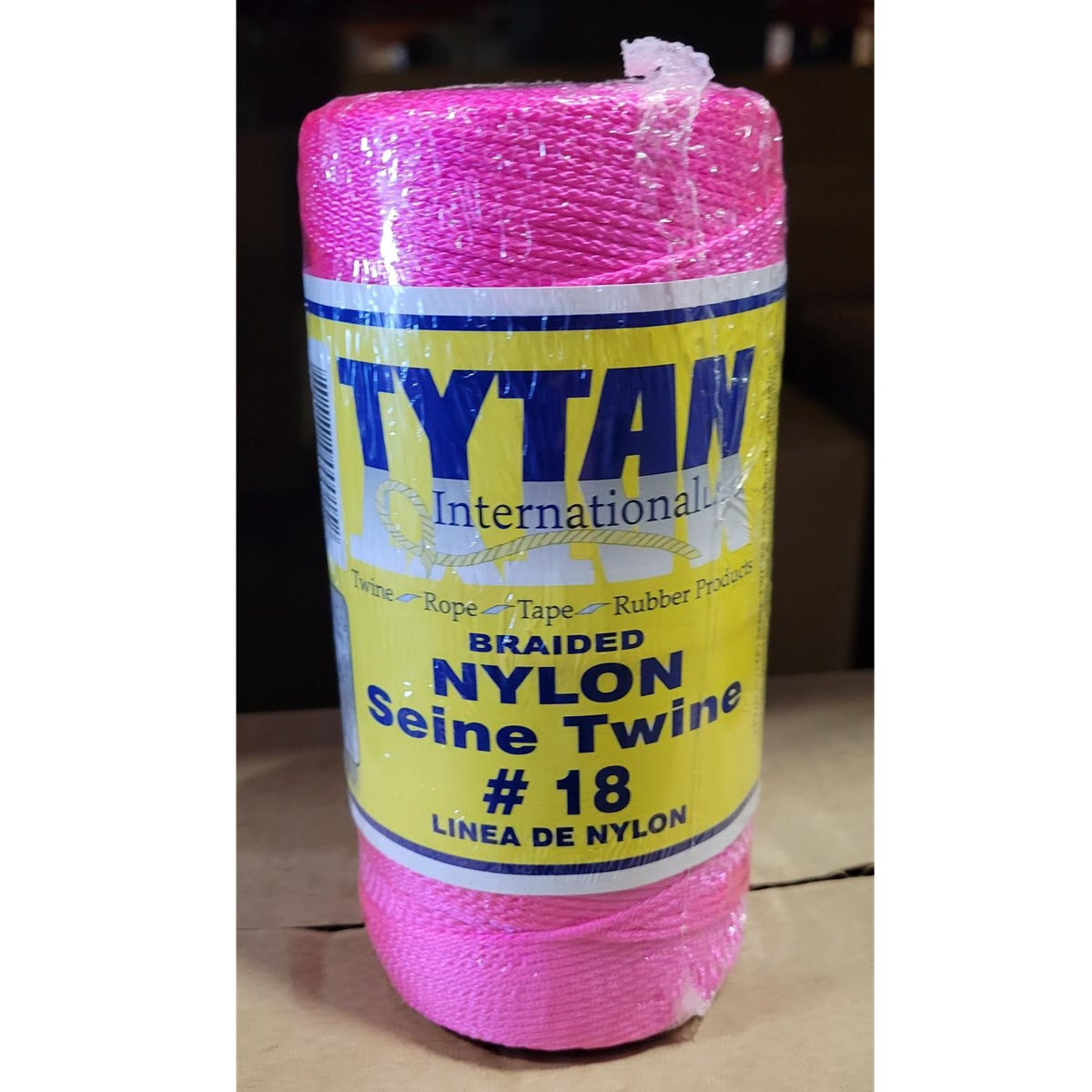 Tytan Braided Nylon Seine Twine, 1000' Tube, Neon Pink