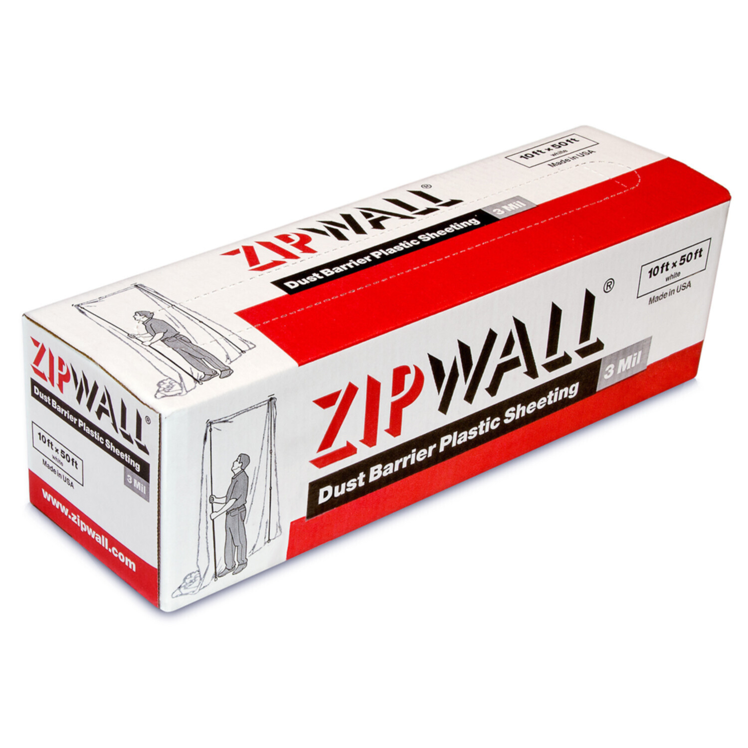 ZipWall® (PY50) Dust Barrier Plastic Sheeting