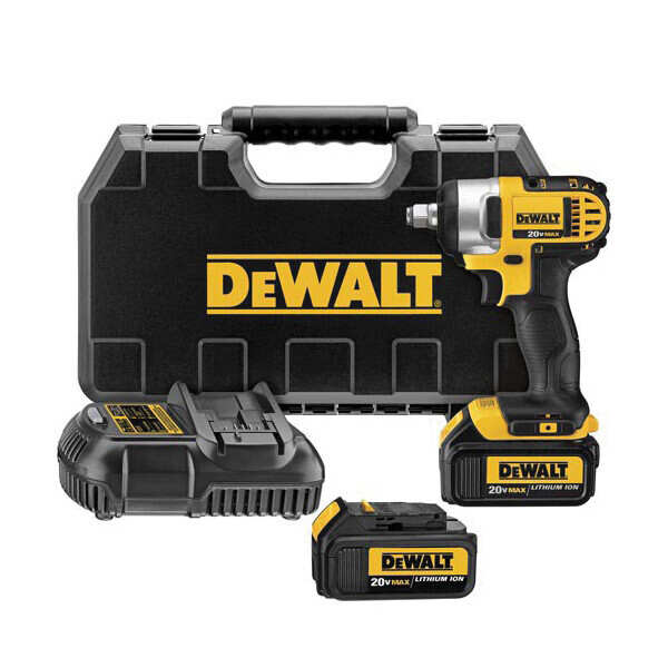 Smigre ordningen Ekspedient DeWALT® 20V MAX* 1/2" Cordless Impact Wrench Kit with Premium Li-Ion  Batteries