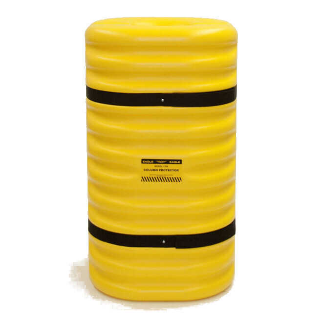 Eagle Manufacturing - 10" Column Protector, 42" High, Yellow with Black Straps