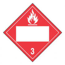 Blank DOT Placard: Hazard Class 3 - Flammable Liquid