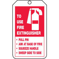 Fire Extinguisher Safety Tag