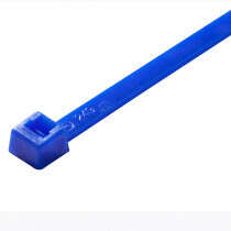 4" Miniature Cable Ties, 18 LB, 100/pack, Blue