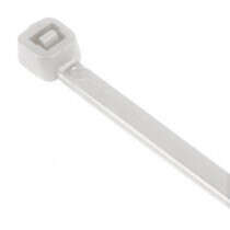 4" Miniature Cable Ties, 18 LB, 100/pack, White