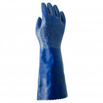 Showa (NSK24) Chemical Protection Gloves, Nitrile Palm, Cotton Liner