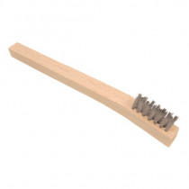 Toothbrush, Stainless Steel Bristles, Wood Handle, 3" x 7" 