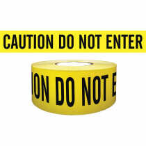 Barrier Tape, CAUTION Do Not Enter, Yellow/Black, 3"x1000'