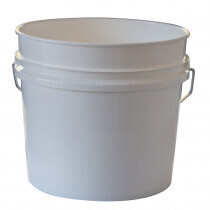 Plastic Pail, 3.5-Gallon, White, (Lid Sold Separately)