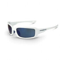 CrossFire® M6A Premium Safety Eyewear, White Frame, Blue Mirror Lens
