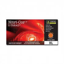 Nitri-Cor® Z-Tread Disposable Nitrile Gloves, Food Grade, Powder Free, 6 mil
