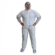 Cordova Polypropylene Coverall (COHB35), Standard Wgt, Attached Hood & Boots