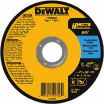 DeWALT® DW8062 - HP High Performance Series - Type 1 - 4-1/2" x 0.045" x 7/8"