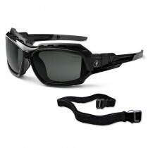 Skullerz® Loki Safety Glasses/Sunglasses, Black Frame, Smoke Lens