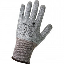Global Glove (PUG-111) Polyurethane Coated Palm and Fingers, Grey, XL