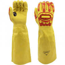 Ironwear (4966) Nitrile Glove, Impact Resistant, 17" Length, Cut A5