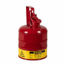 Justrite Type I Safety Can, Steel, Trigger-Handle for Flammables, 1 gal, Red