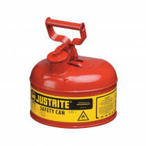 Justrite® 7110100 Type I Safety Can With Full Fisted Grip Handle -  1 gal -  9-1/2 in Dia x 11 in H -  Galvanized Steel -  Red
