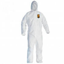 KleenGuard™ A20 Breathable Coveralls, Elastic Wrists, Ankles & Hood, White