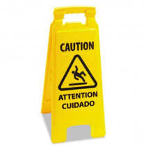 Boardwalk™ Caution sign for wet floors, A- frame, Yellow
