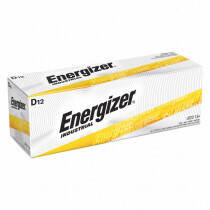 Energizer Industrial Alkaline D Batteries, 1.5V, 12/bx