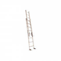 Louisville® AE2216 Multi-Section Extension Ladder -  16 ft OAL -  300 lb Load -  12 in Adjustable Increments -  Aluminum