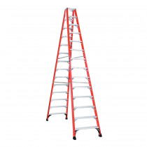 Louisville® FM1414HD Non-Conductive Step Ladder -  14 ft Ladder -  375 lb Load -  13 Steps -  Fiberglass -  A14.5 -  Type IAA