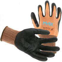 MAX™ by ABATIX™ Cut-Resistant Gloves (A4), HV Orange Shell, Foam Nitrile Coat