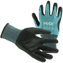 MAX™ by ABATIX™ Cut-Resistant Gloves (A4), Teal HPPE Shell, Foam Nitrile Coat
