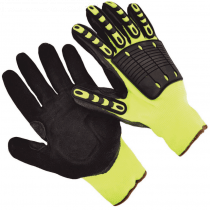 Seattle Glove® Hi-Vis Impact Glove with Nitrile Palm and TPR Padded Back