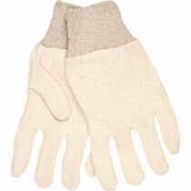 MCR Safety (8000I) Natural Jersey Work Gloves, Knit Wrist, Size Large
