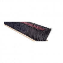 Magnolia Brush NO 11 Floor Broom With M-60 Handle -  3 in Trim -  Dark Red/Black Polystyrene Bristle