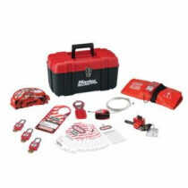 Master Lock® 1457V410KA Personal Safety Lockout Kit -  23 Piece -  Red