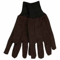 MCR Safety (7100) Brown Jersey Work Gloves, Clute Pattern, Size Large