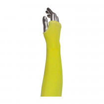 PIP® Kut-Gard® 10-KS18THV 2-Ply Cut-Resistant Sleeves With Thumb Slot -  18 in L -  Seamless Rib Knit Wrist Cuff -  Yellow