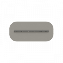 P2K (F81894) Reversible Combo/Rounded Finishing Trowel Blade, 8" x 18" x 0.094"