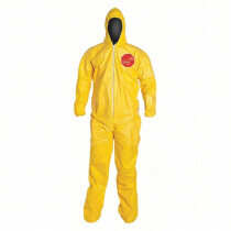 DuPont™ Tychem® 2000 Coverall, Attached Hood/Socks, Elastic Wrists, Serged Seams