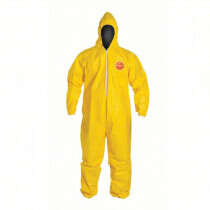 DuPont™ Tychem® 2000 Coverall, Attached Hood, Elastic Wrist/Ankle, Serged Seams