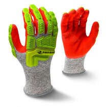 Radians® RWG603 Cut Protection Glove, Sandy Foam Nitrile Coat w/TPR, Cut A5